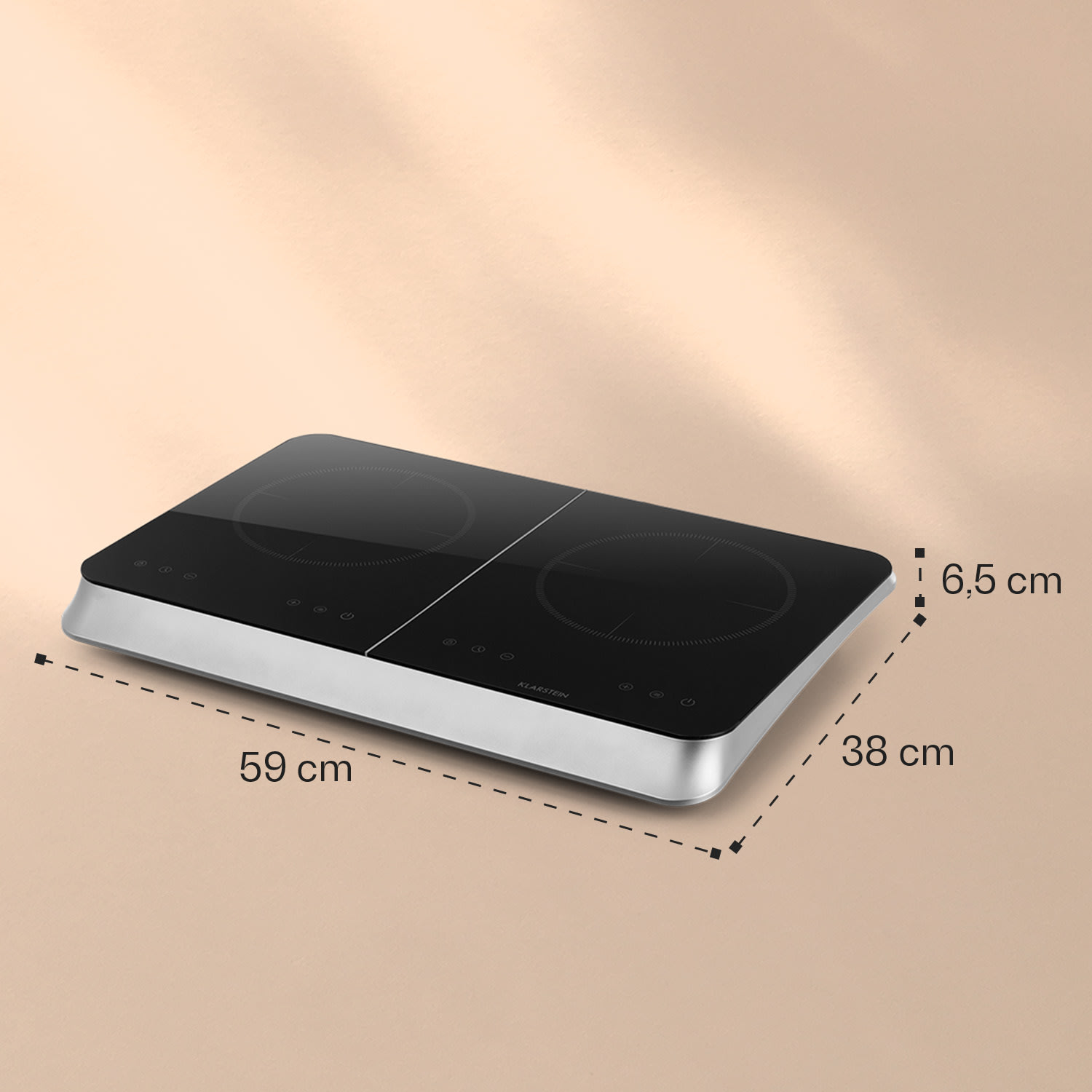 Klarstein InnoChef, indukčná varná doska, 3400 W, dotykové ovládanie, sklokeramika – Obrázok 3