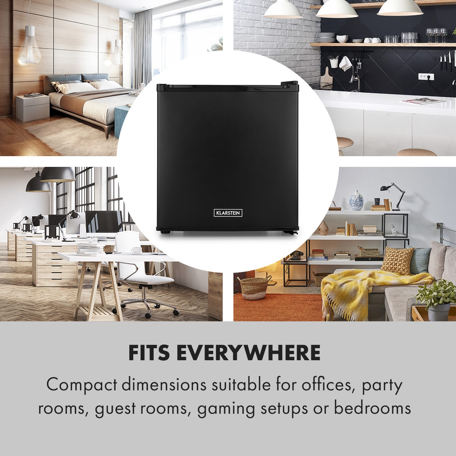 Klarstein Secret Cool, mini chladnička, minibar, 13 l, energet. trieda G, čierna