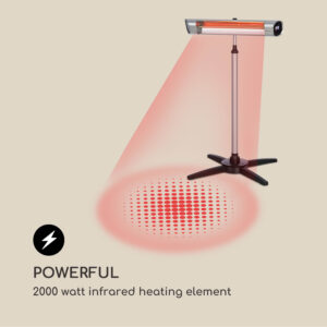 Blumfeldt Dark Wave, infračervený ohrievač, 2000 W, pozlátená uhlíková trubica, IP65, hliník