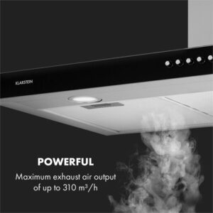 Klarstein Darya, digestor, 90 cm, 310 m³/h, nehrdzavejúca oceľ, strieborný