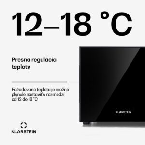 Klarstein Frosty, mini chladnička, 10 l, energet. trieda A, dvere so zrkadlovým sklom, čierna