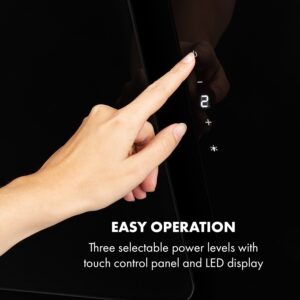 Klarstein Helena 60, digestor, 60 cm, nástanný, 595 m³/h, LED displej, čierny