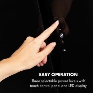 Klarstein Helena 90, digestor, 90 cm, nástanný, 595 m³/h, LED displej, čierny