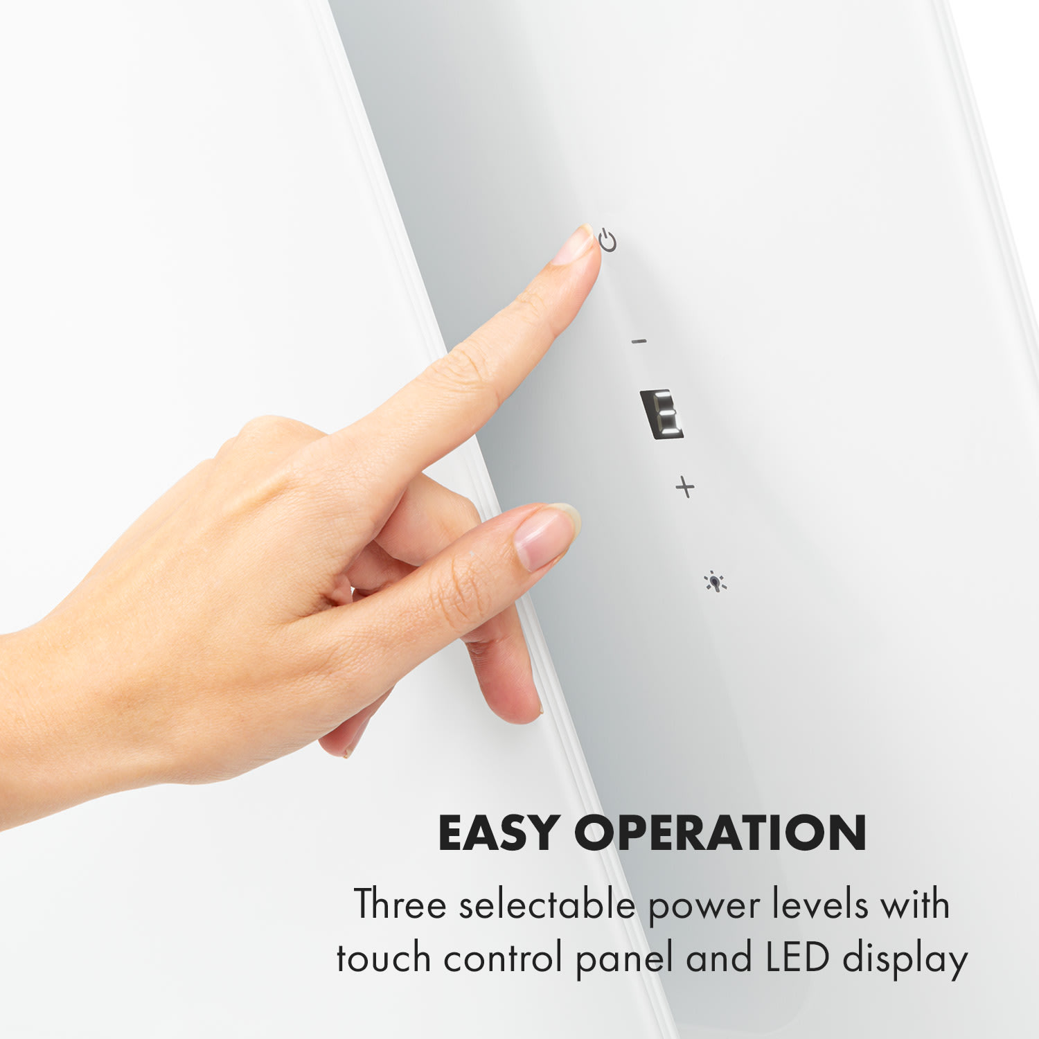 Klarstein Helena 90, digestor, 90 cm, nástanný, 595 m³/h, LED displej, biely