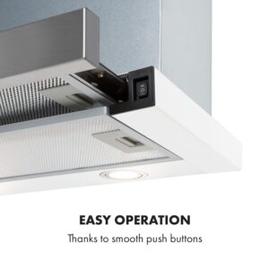 Klarstein Mariana 90, digestor, 90 cm, výsuvný, 500 m³/h, LED, čierny