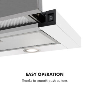 Klarstein Mariana 90, digestor, 90 cm, výsuvný, 500 m³/h, LED, biely