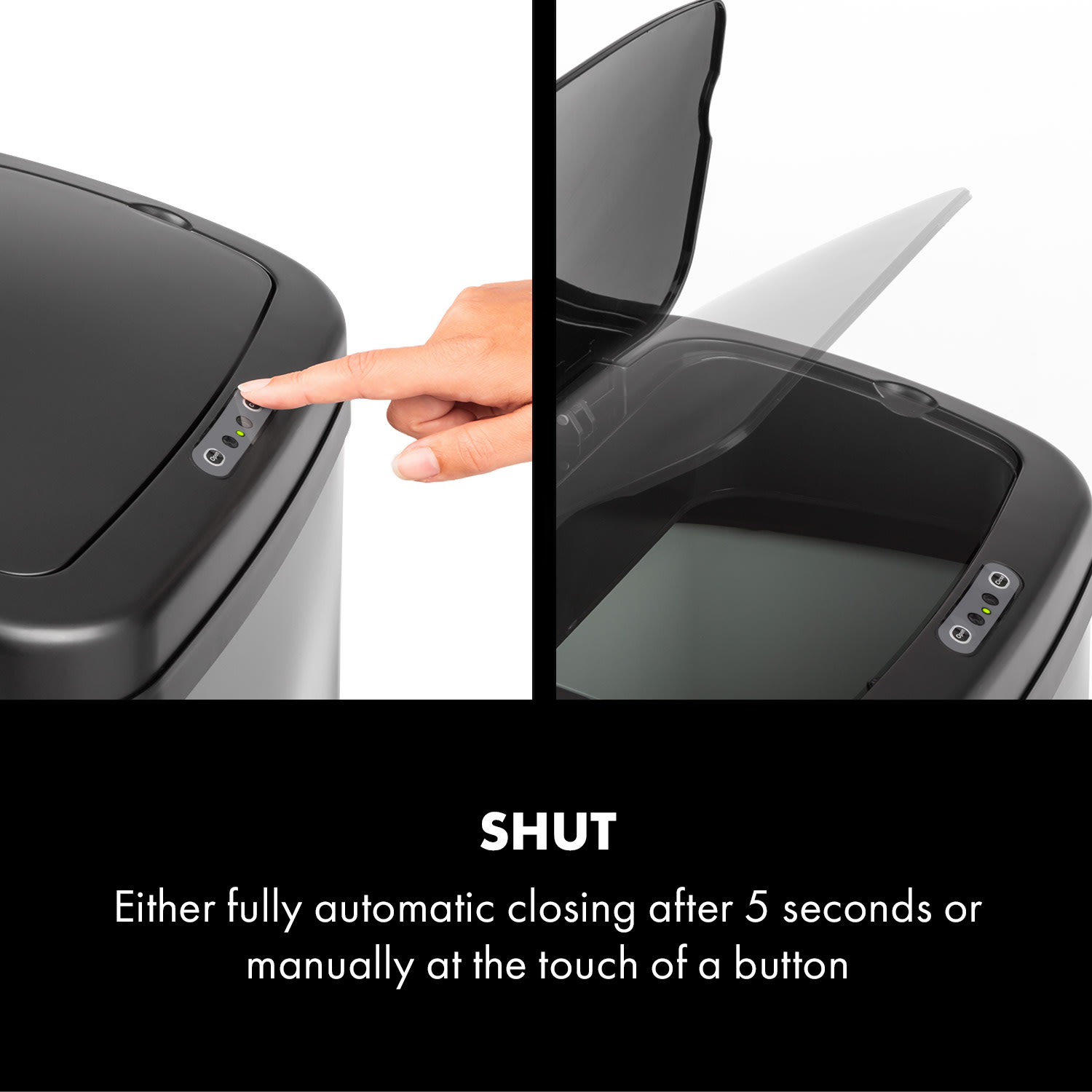 Klarstein Cleansmann, kôš na odpadky, senzor, 30 litrov, na odpadkové vrecia, ABS, čierny – Obrázok 3