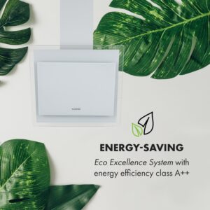 Klarstein Mirage 60, digestor, 60 cm, nástenný, 550 m³/h, A++, dotykový panel, biely