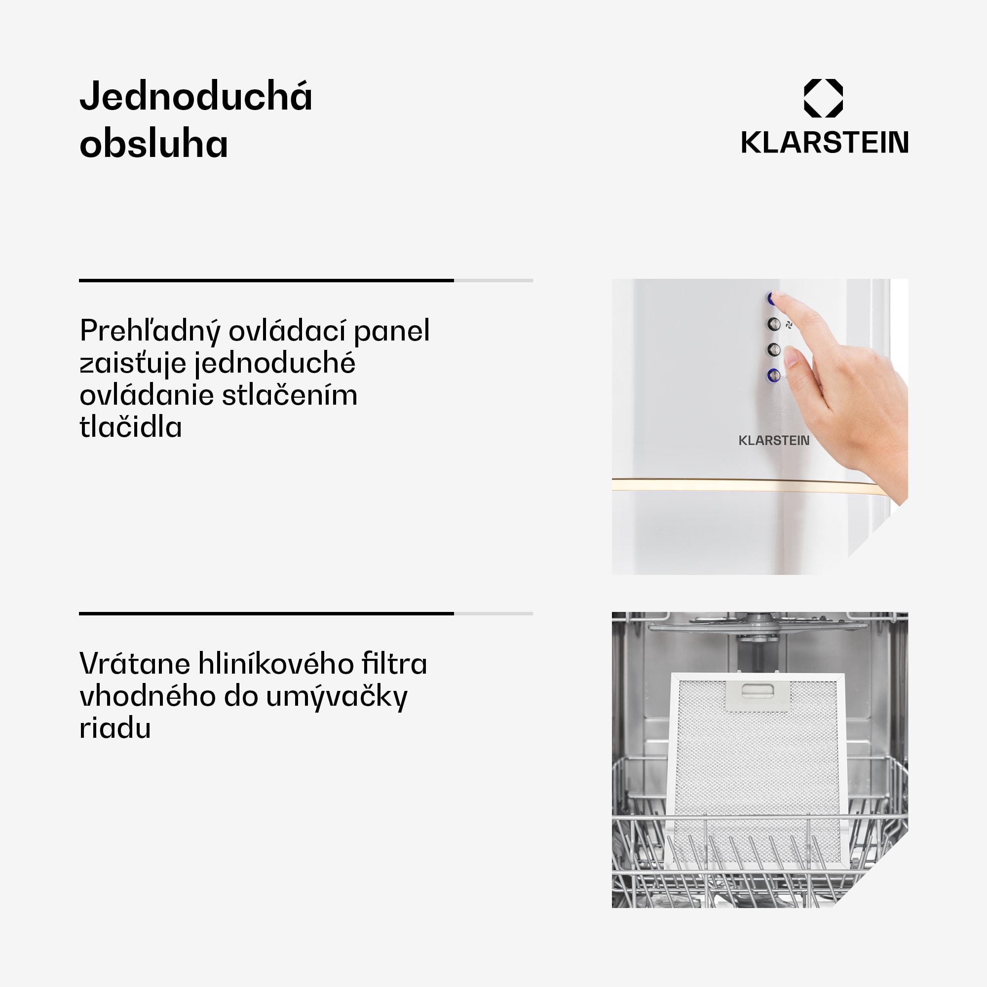 Klarstein Tron Ambience, digestor, 38 cm, ostrovčekový, 540 m³/h, LED, biely – Obrázok 2