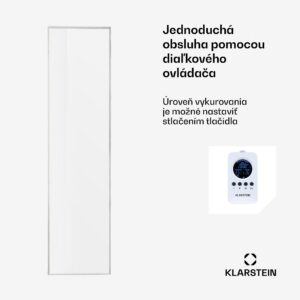 Klarstein Wonderwall Air 36, infračervený ohrievač, 120 x 30 cm, 360 W, nástenná montáž, diaľkový ovládač, biely