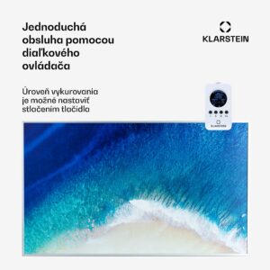 Klarstein Wonderwall Air Art Strand, infračervený ohrievač, 60 x 101 cm, 600 W, nástenná montáž