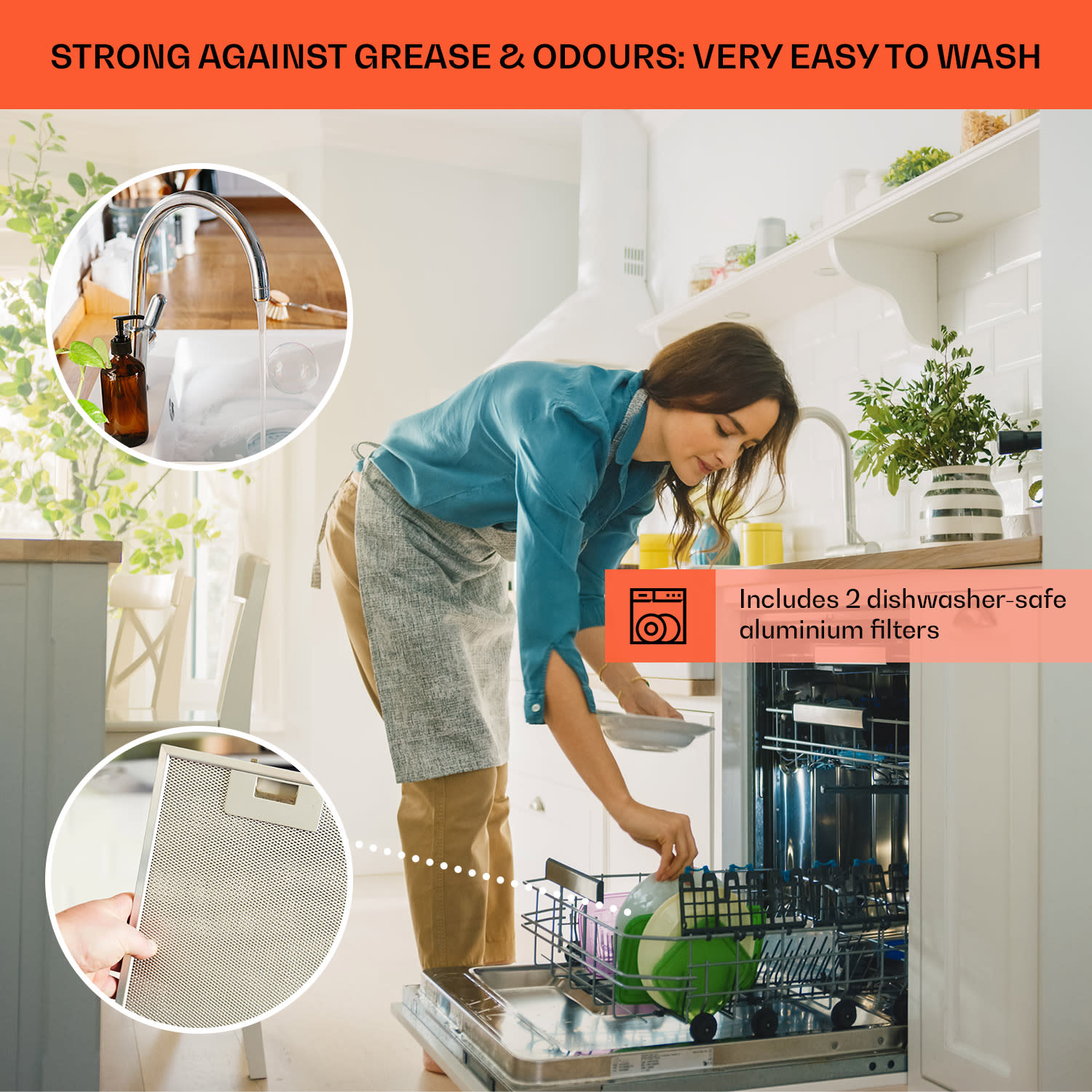 Klarstein Royal Flush Eco, digestor, 60 cm, výsuvný, 576 m³/h, A+, čierny – Obrázok 3