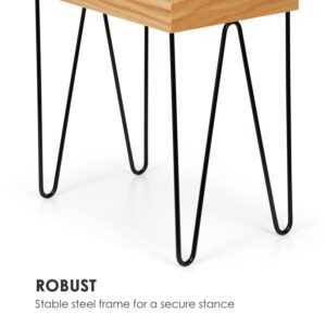 Besoa Little Lyon, konferenčný stolík, melamin/MDF s dubovou dyhou, oceľový rám, čierny