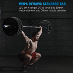 Capital Sports IWF Men, olympijská vzpieračská tyč, 50 mm os, 910 kg, oceľ