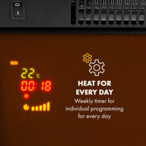 Klarstein Verbier, elektrický krb, 1000/2000 W, LED plameň, diaľkové ovládanie, MDF, biely