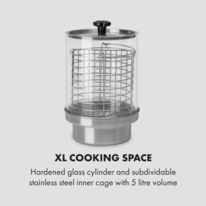 Klarstein Wurstfabrik 550, hotdogovač, 550 W, 5 l, 30 – 100 °C, sklo, nehrdzavejúca oceľ