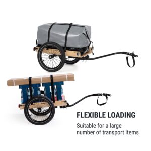 KLARFIT Companion Travel, nákladný príves, 40 kg, príves za bicykel, čierna/drevo