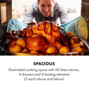 Klarstein Masterchef 60, minirúra, 60 l, 2000 W, 100 – 230 °C, časovač