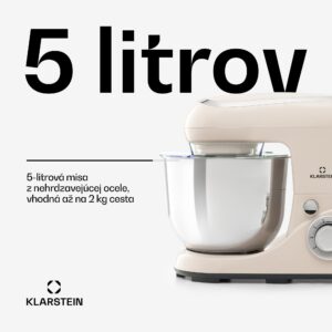 Klarstein Bella Pico 2G, kuchynský robot, 1300 W, 1,7 PS, 6 stupňov, 5 l