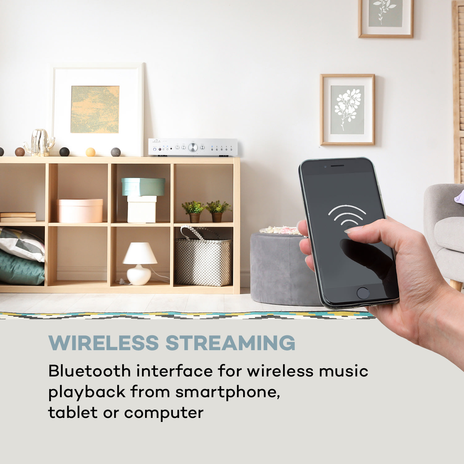 Auna AV2-CD608BT, HiFi stereo zosilňovač, 4 x 100 W RMS, BT, digitálny optický vstup