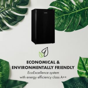 Klarstein Cool Cousin, chladnička s mrazničkou, 70/11 l, 40 dB, energet. trieda E, čierna