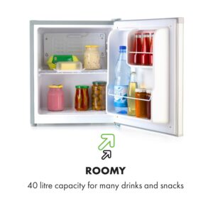 Klarstein Scooby, mini chladnička, 40 l, energet. trieda E, 39 dB, biela