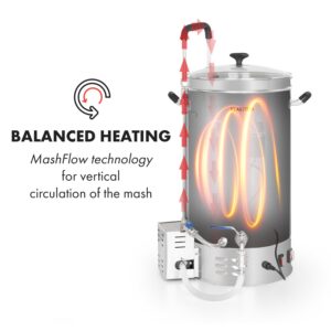 Klarstein Brauheld Pro, sladový kotol, 30 l, 2500 W, 30 – 100 °C, obehové čerpadlo, nehrdzavejúca oceľ