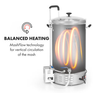 Klarstein Brauheld Pro, sladový kotol, 45 l, 3300 W, 30 – 100 °C, obehové čerpadlo, nehrdzavejúca oceľ