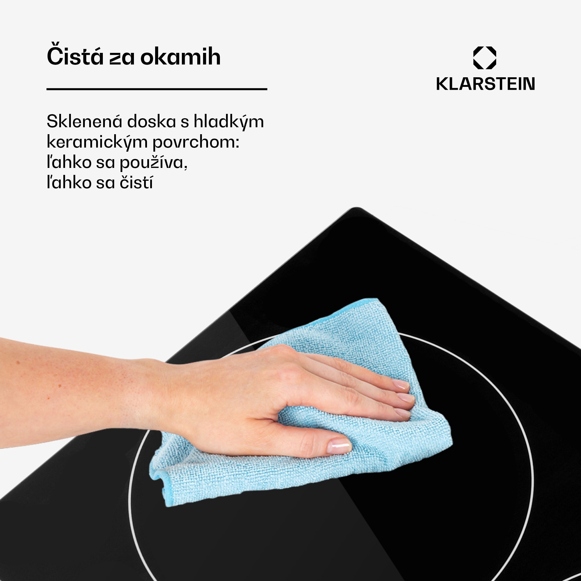 Klarstein EasyCook, sklokeramická varná doska, 6100 W, otočný regulátor, čierna – Obrázok 2