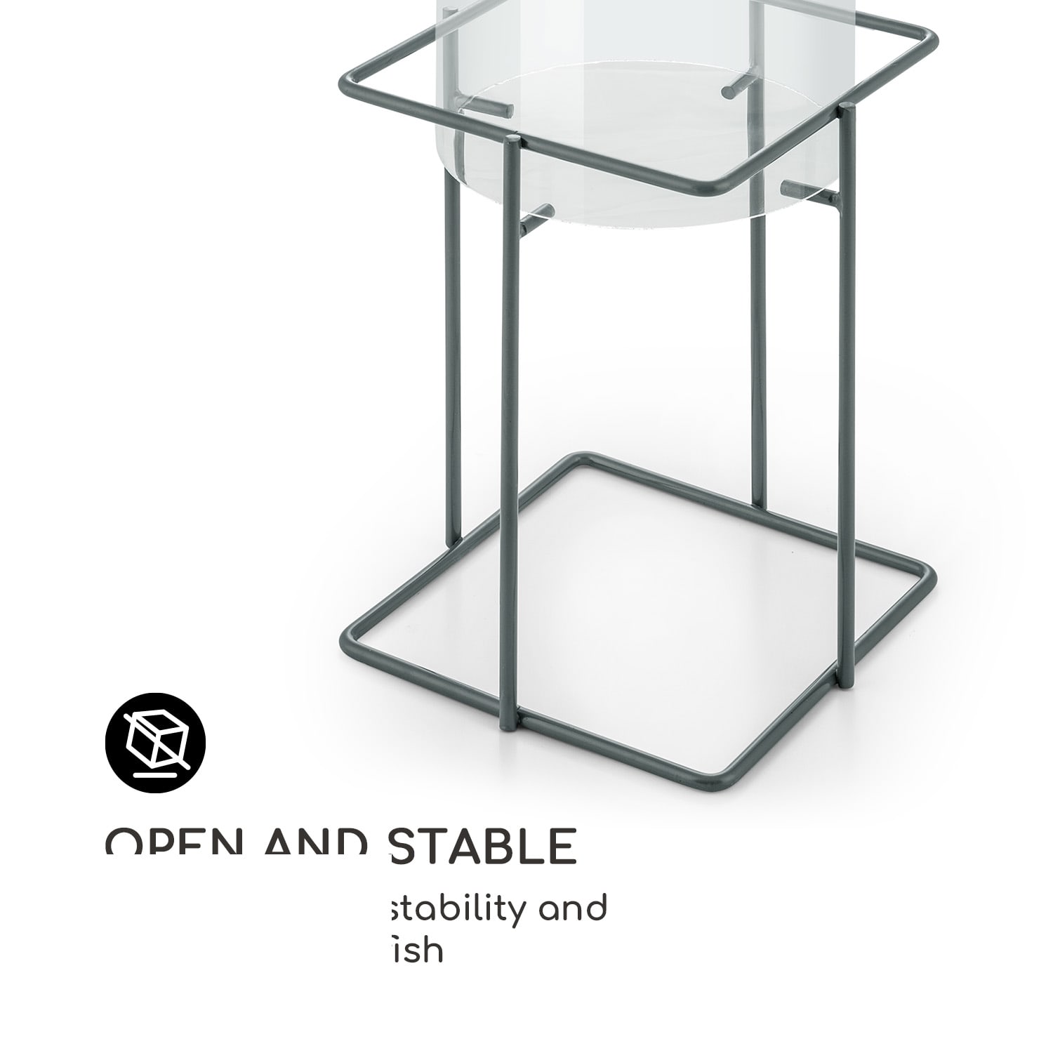 Blumfeldt Skydive 100, pozorovateľňa rýb, 100 cm, Ø 20 cm, akryl, kov, transparentná