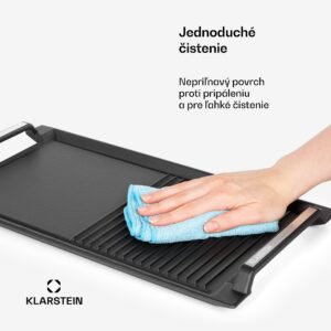 Klarstein Delicatessa Grill Pan, grilovacia platňa, príslušenstvo k indukčnej varnej doske, čierna