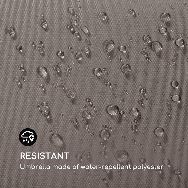 Blumfeldt Flex-Shade XL, slnečník, 150 x 210 cm, polyester, UV 50, tmavosivý