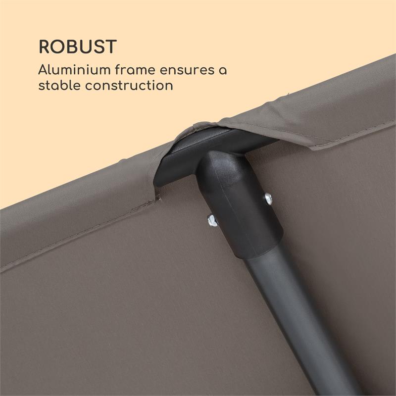 Blumfeldt Flex-Shade XL, slnečník, 150 x 210 cm, polyester, UV 50, tmavosivý – Obrázok 2