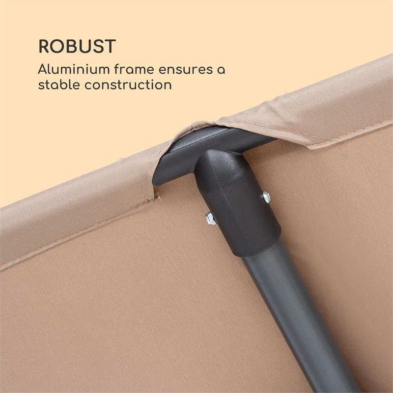 Blumfeldt Flex-Shade XL, slnečník, 150 x 210 cm, polyester, UV 50, sivohnedý – Obrázok 2