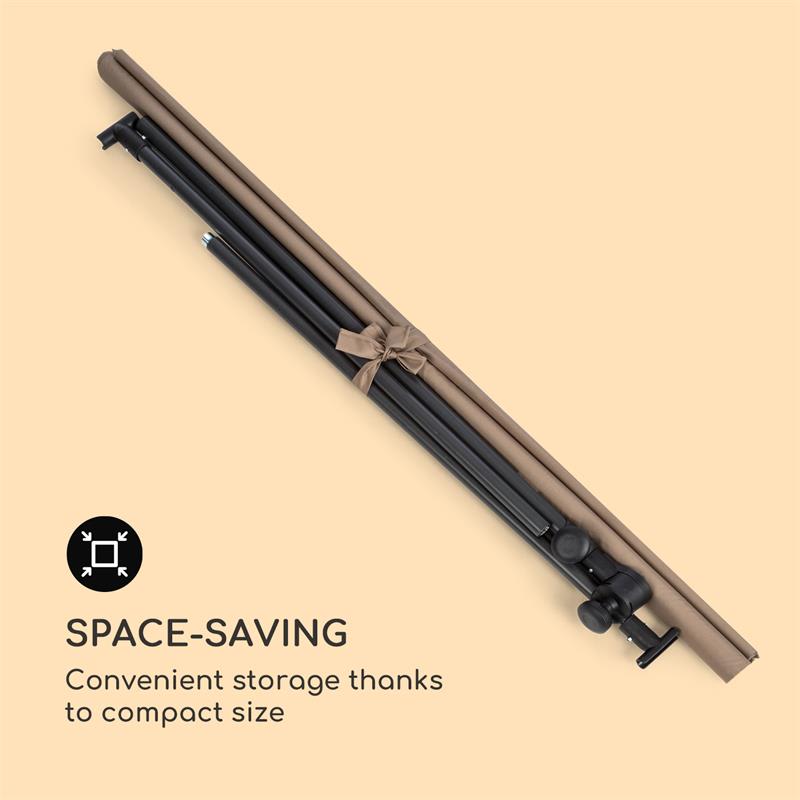 Blumfeldt Flex-Shade XL, slnečník, 150 x 210 cm, polyester, UV 50, sivohnedý – Obrázok 3