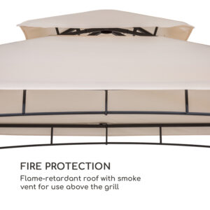 Blumfeldt Steakhouse Wings, altánok, 244 x 260 x 152 cm, 160 g/m², polyester, oceľ, béžový