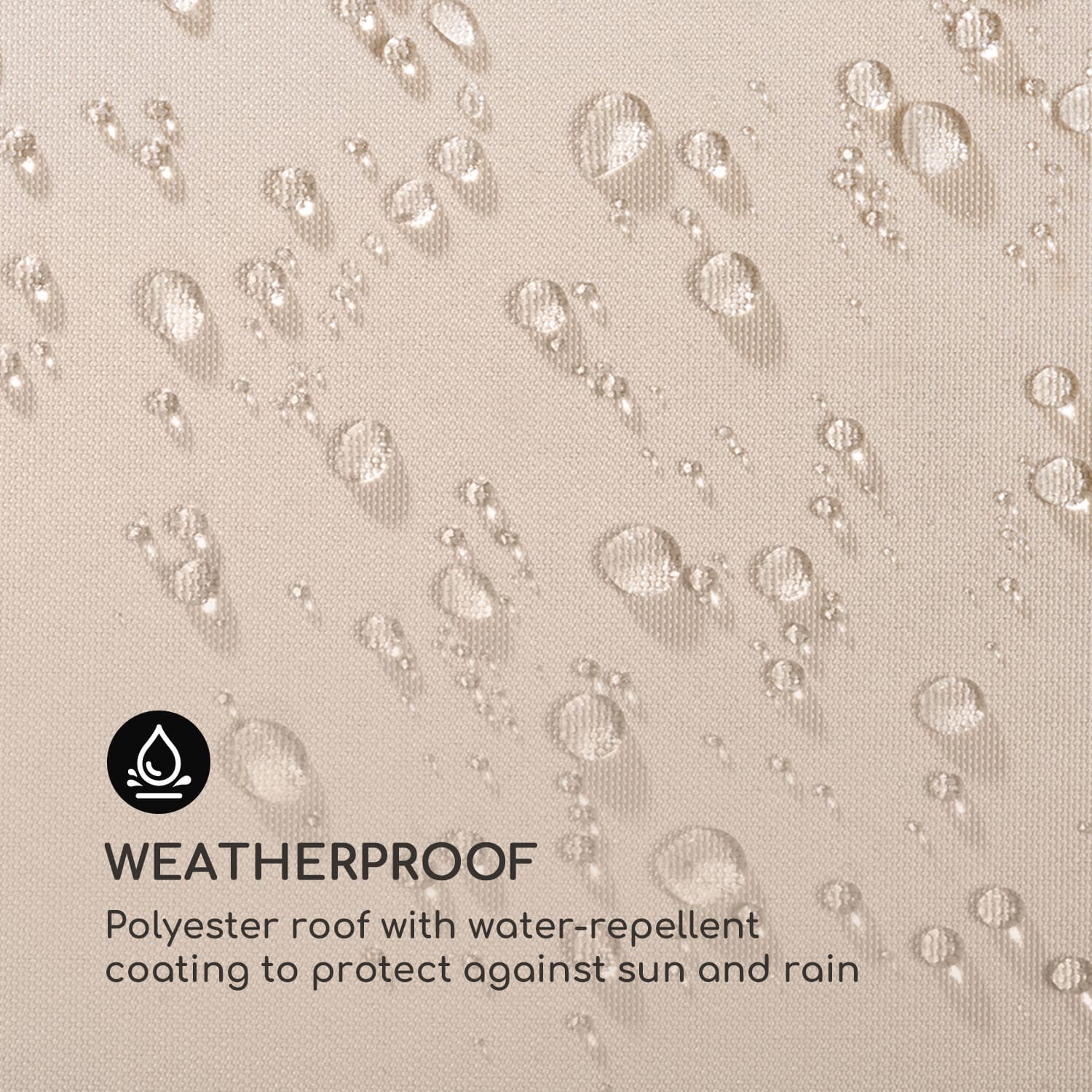 Blumfeldt Steakhouse Wings, altánok, 244 x 260 x 152 cm, 160 g/m², polyester, oceľ, béžový – Obrázok 3