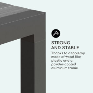 Blumfeldt Menorca Expand, záhradný stôl, 163 x 95 cm, antracitový