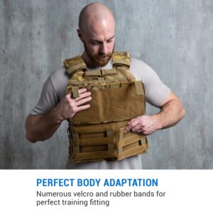 Capital Sports Battlevest 2.0, záťažová vesta, 2 x 8,75 lbs (4,0 kg) závažie, camo