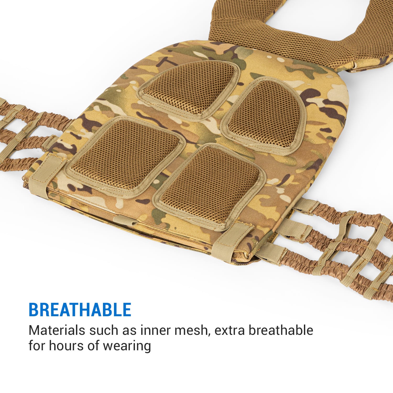 Capital Sports Battlevest 2.0, záťažová vesta, 2 x 8,75 lbs (4,0 kg) závažie, camo – Obrázok 2