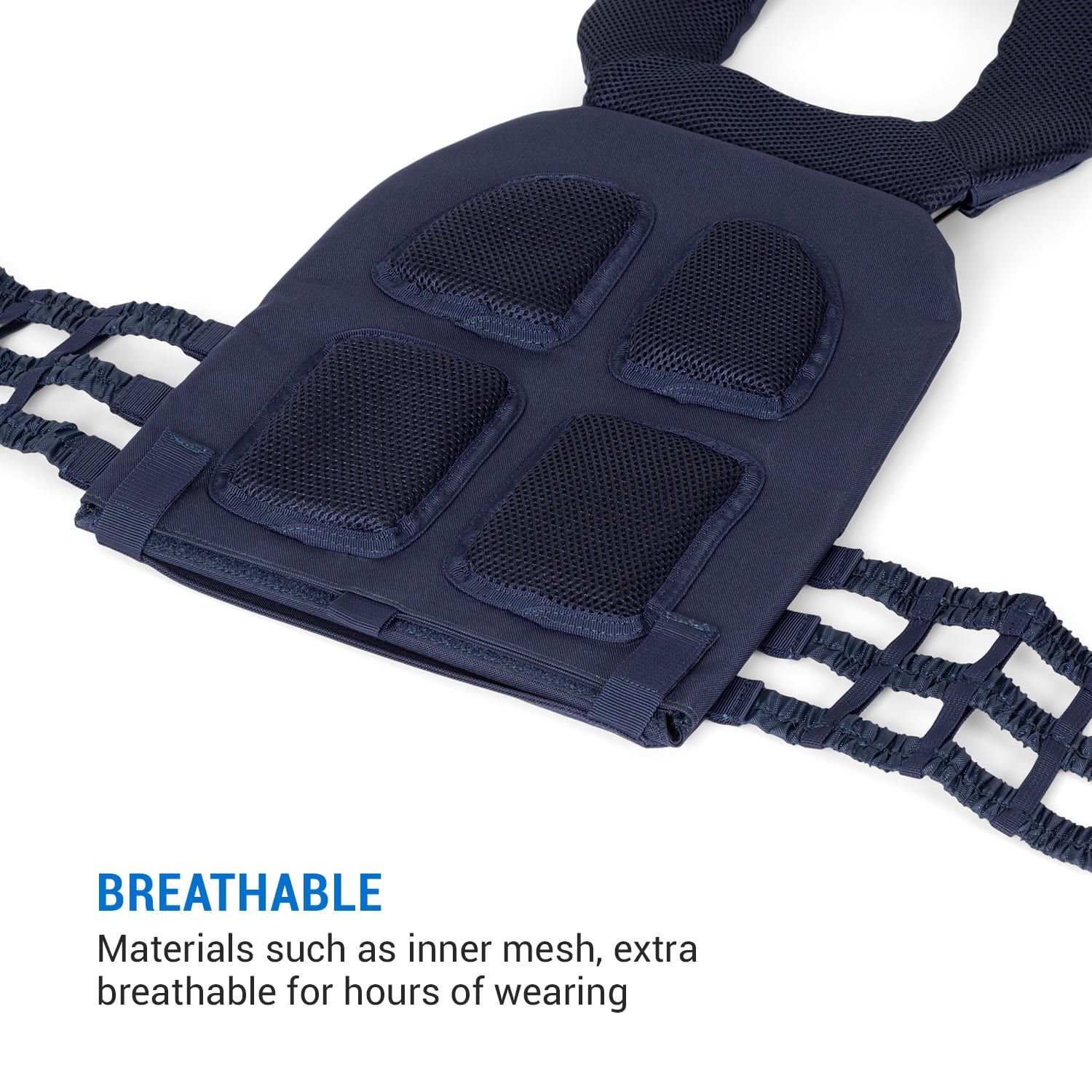 Capital Sports Battlevest 2.0, záťažová vesta, 2 x 8,75 lbs (4,0 kg) závažie, modrá – Obrázok 2