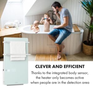 Klarstein Hot Spot Crystal Flow, ohrievač do kúpelne, 45 x 82 cm, 36 m², 2000 W, 5-40 °C, LED