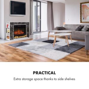 Klarstein Vulsini Nightfall, elektrický krb, 1900 W, LED technológia, diaľkové ovládanie, sivý