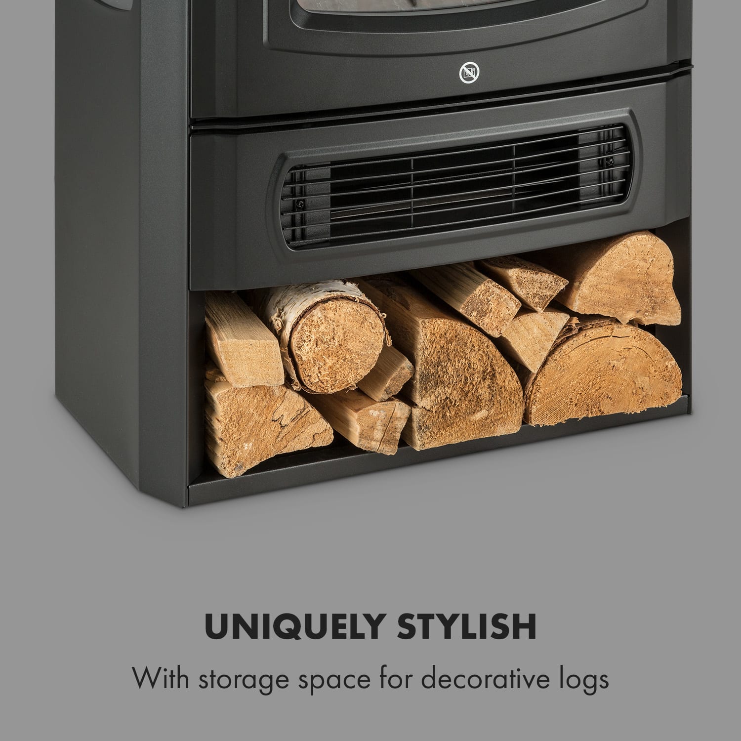 Klarstein Bormio Panorama, elektrický krb, 1000/2000 W, termostat, čierny – Obrázok 2