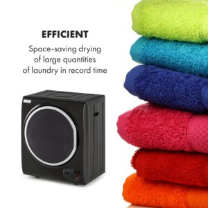 Klarstein Jet Set 2500, sušička bielizne, sušička s odsávaním vlhkého vzduchu, 850W, TEE C, 2,5kg, 50cm, čierna