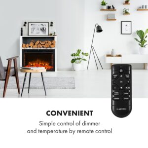 Klarstein Mauna Loa, elektrický krb, 2000 W, LED plamene, diaľkové ovládanie, drevená polica, biely