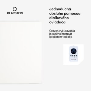 Klarstein Wonderwall Air Infinite, infračervený ohrievač, 120 x 60 cm, 720 W, na stenu, diaľkový ovládač, biely