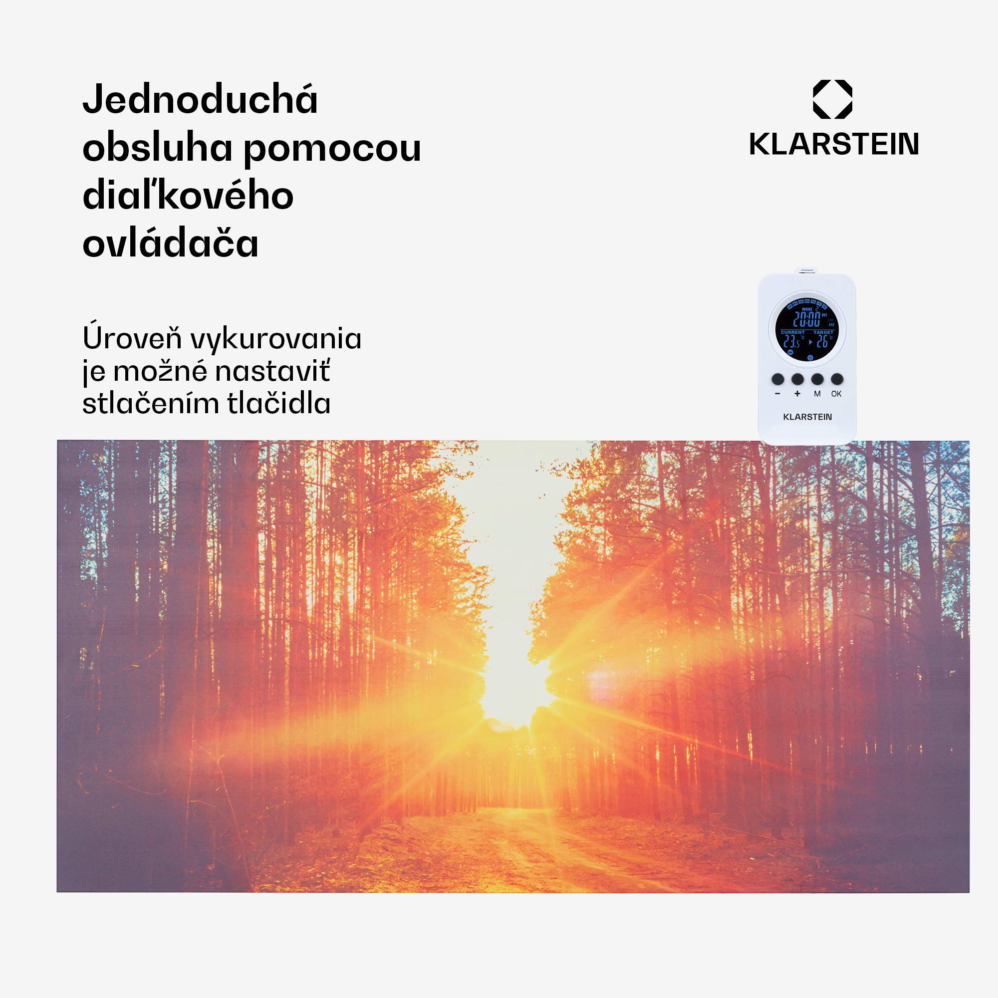 Klarstein Wonderwall Air Art Infinite, infračervený ohrievač, 120 x 60 cm, 720 W, na stenu, obraz, diaľkový ovládač