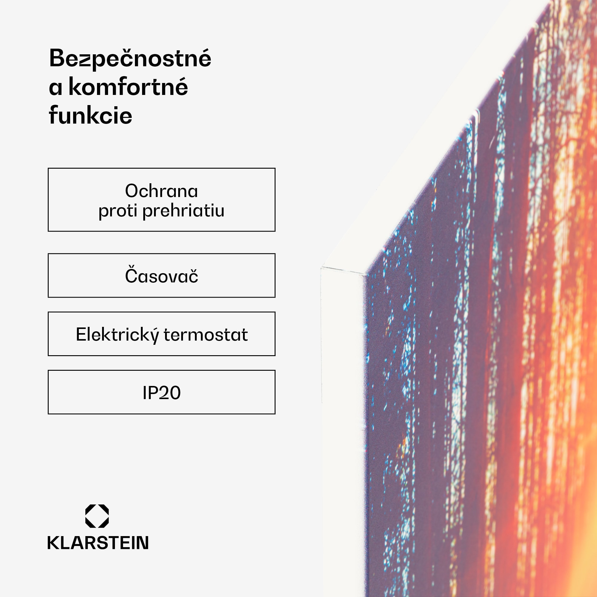 Klarstein Wonderwall Air Art Infinite, infračervený ohrievač, 120 x 60 cm, 720 W, na stenu, obraz, diaľkový ovládač – Obrázok 2