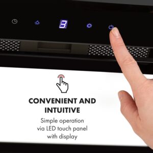 Klarstein Hektor Brilliant Edition, digestor, 52 cm, vstavaný, 506 m³/h, dotykové ovládanie, sklo, čierny